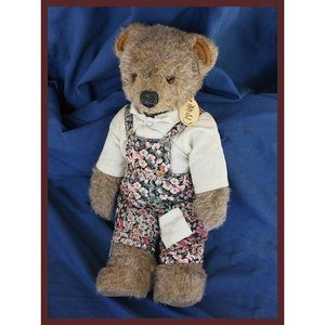 vintage Little Folk, Tiverton Devon England dressed 12" teddy bear w/tag